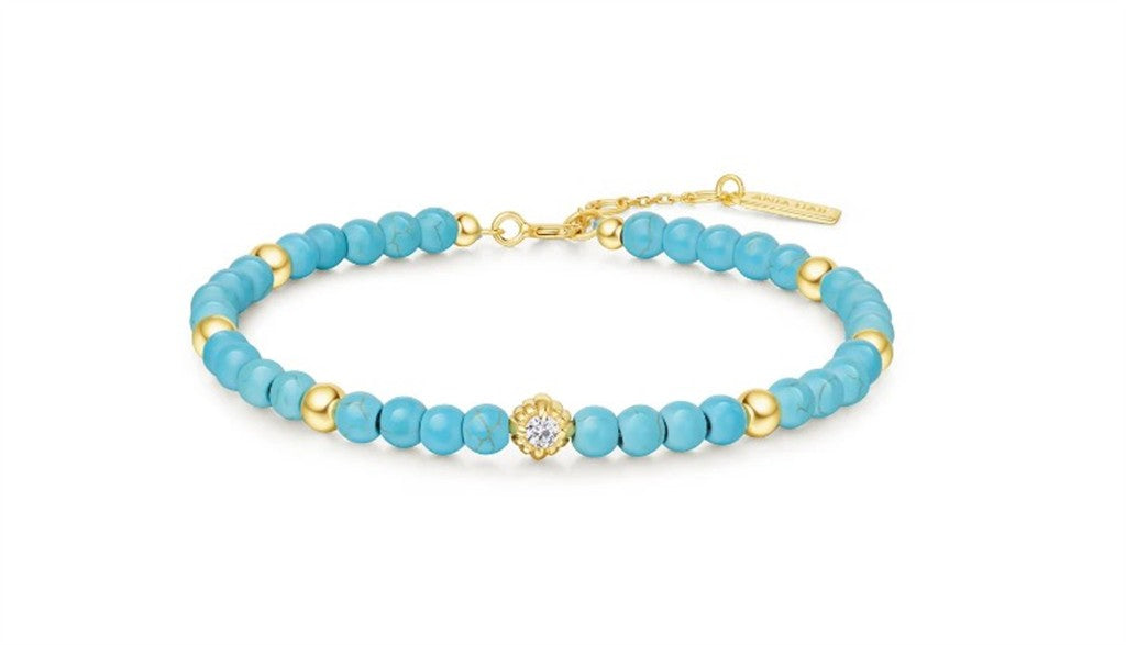 Ania Haie Gold Lab-Created Turquoise Bracelet (6.5")