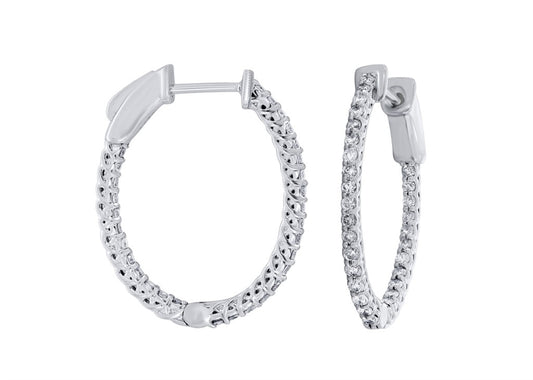 EARRINGS-60 RD 1.05Ct-14K W 3.