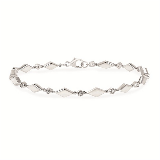 .09 Ctw Diamond Bracelet in Sterling Silver