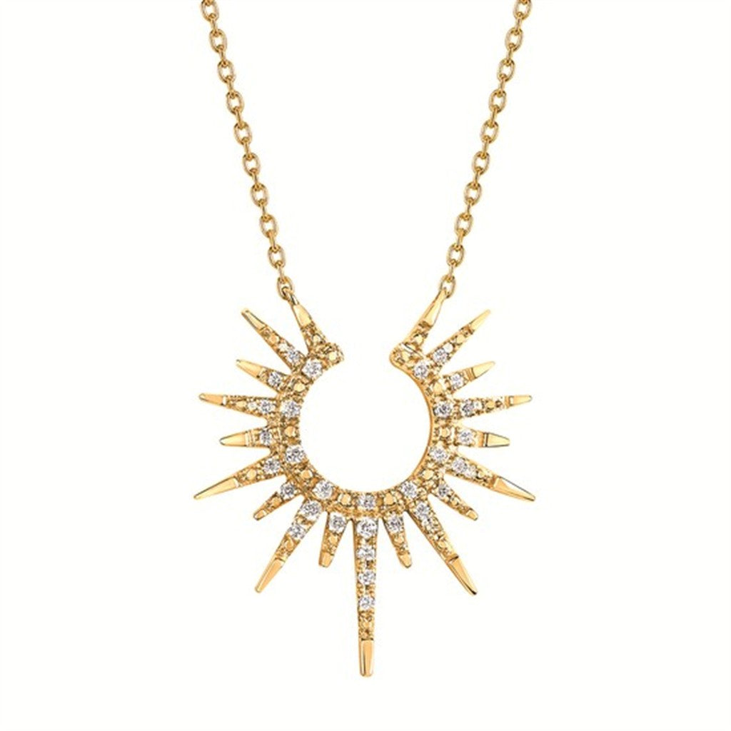 .06 Ctw. Sunshine Collection Diamond Necklace in 10K Gold
