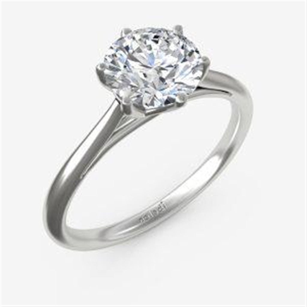 Basic 6 Prong Cathedral Solitaire Engagement Ring Semi-Mount