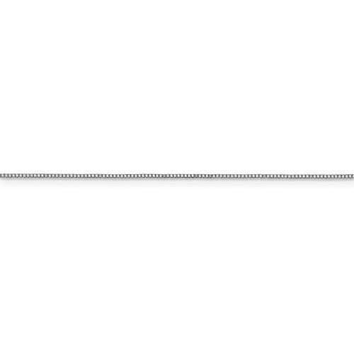 14K White Gold .80MM Box Chain – 16"