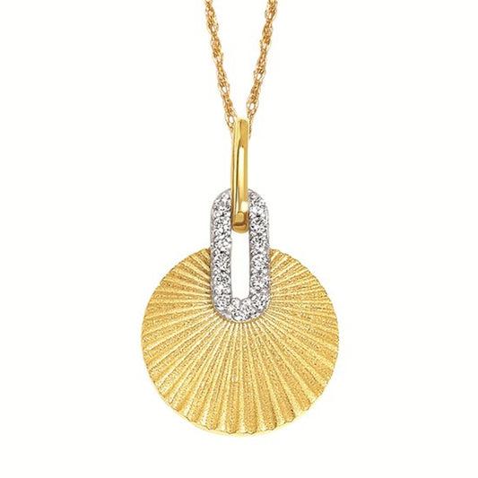 0.05 Ctw. Diamond Pendant in 14K Gold with 18" Chain