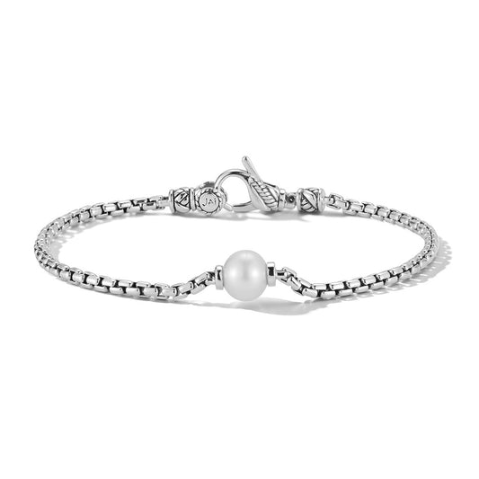 JAI Sterling Silver Cultured Freshwater Pearl Brac | Silver Bracelets