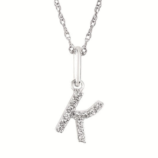 Letter K .05 Ctw. Diamond Pendant |