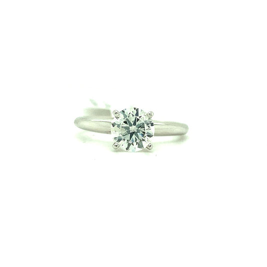14K White Gold 1 Carat Solitaire Diamond Ring