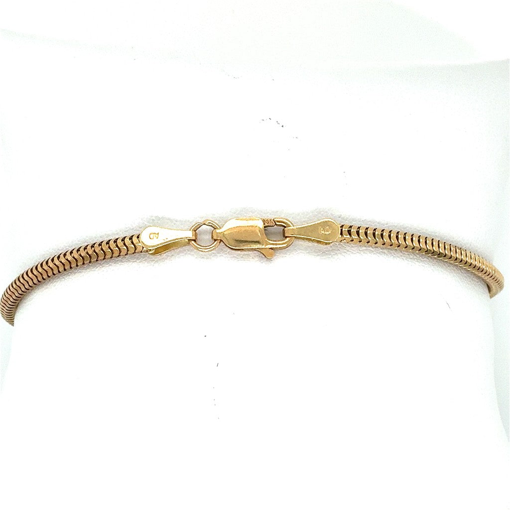 14K Yellow Gold Snake Chain Bracelet – 7"