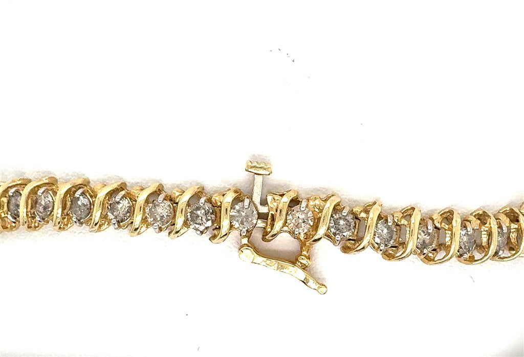 14K Yellow Gold Diamond Bracelet