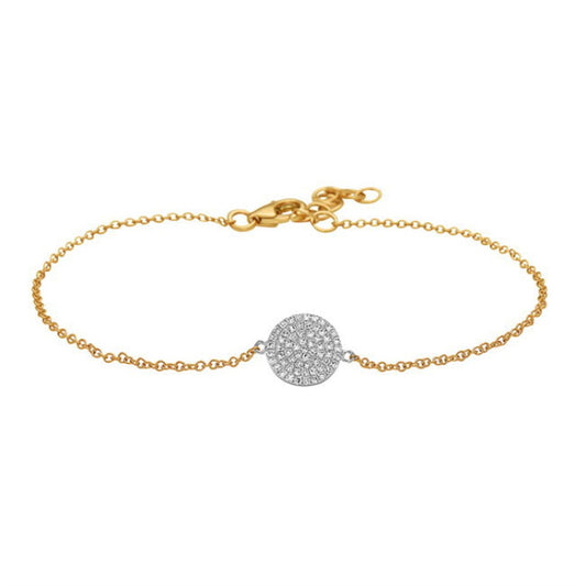 14 Karat Two-tone Diamond Bracelet