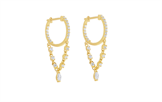 EARRINGS-2 MQ 0.12Ct-40 RD 0.5