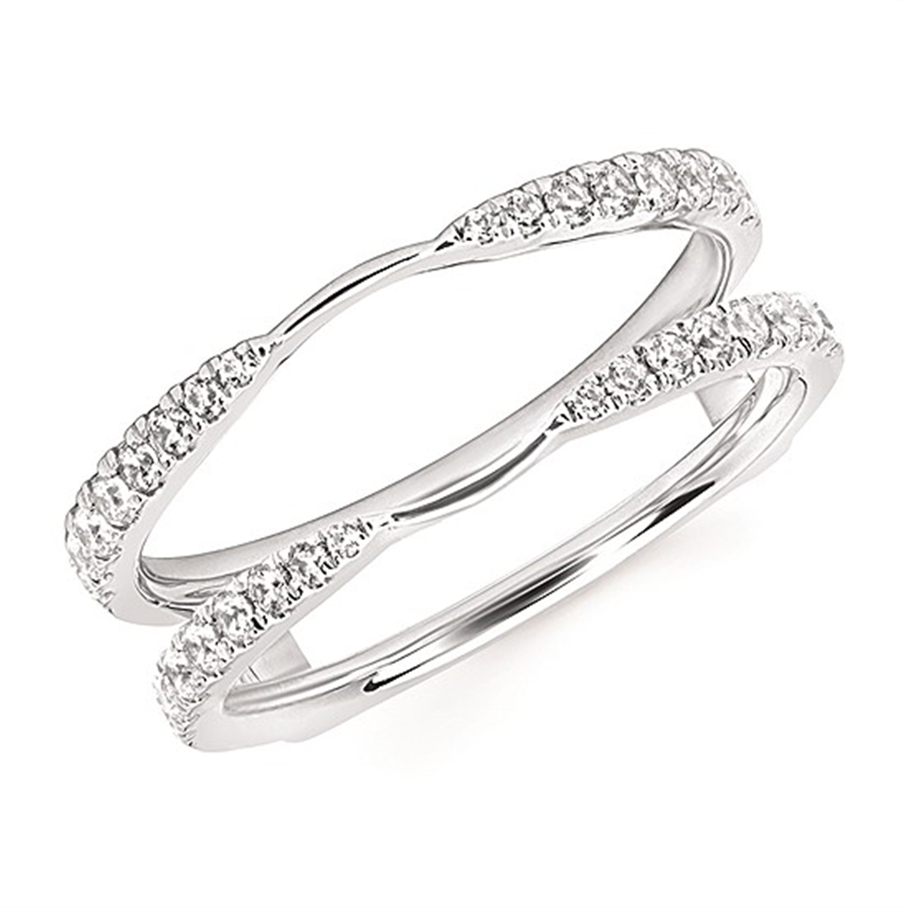 14K White Gold .38CTW Diamond Bridal Insert