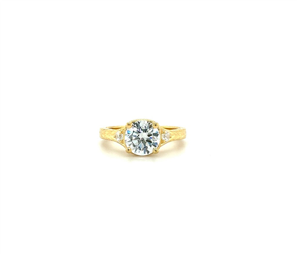 14K Yellow Gold Rayleigh Semi-Mount Engagement Ring