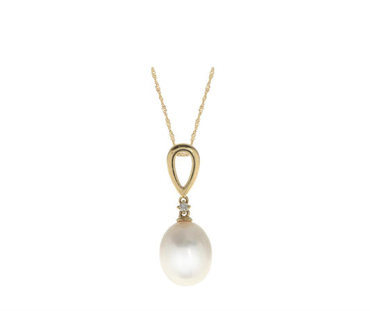 14KT Yellow Gold Freshwater Pearl Pendant