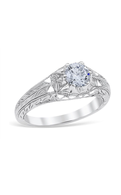 Sweeping Lace Engagement Ring Semi-Mount