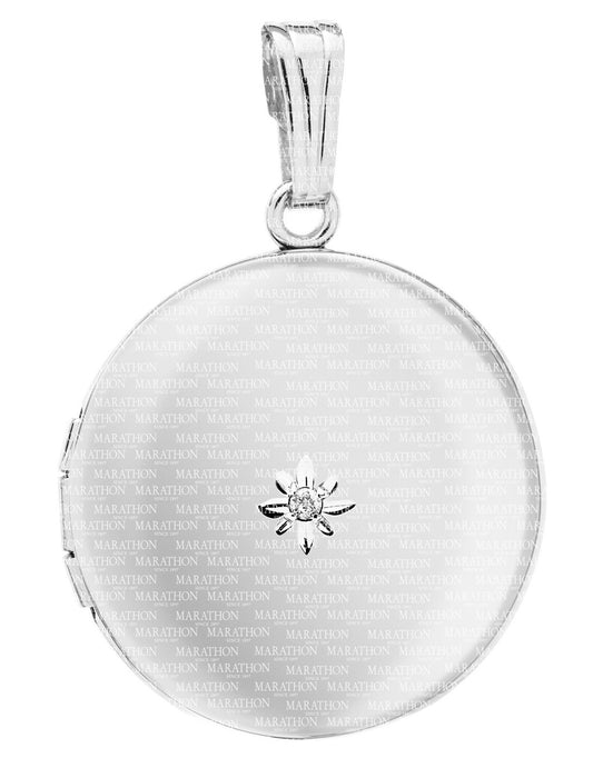 SS Adult Round Diamond Locket