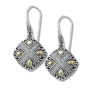 Simbolon Earring - White Topaz Filigree Work Earrings
