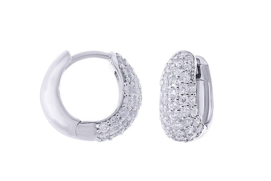 EARRINGS-76 RD 1.19Ct-14K W 4.