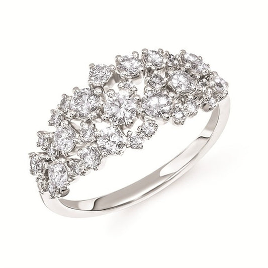 14K White Gold Diamond Fashion Ring – 1CTW