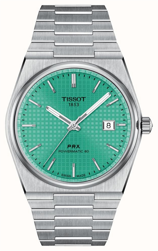 Tissot PRX Powermatic 80 – 40mm Light Green Dial Automatic Watch | Parker Jewelers