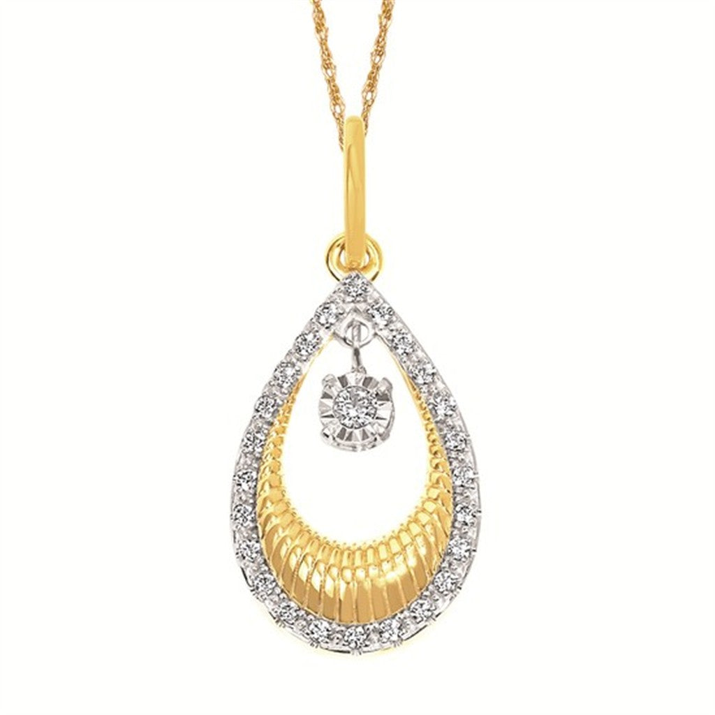 Shimmering Diamonds® 1/10 Ctw. Pendant in 14K Gold