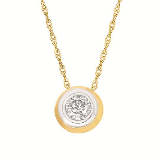0.25 Ctw. Diamond Pendant In 14K Gold With 18" Chain