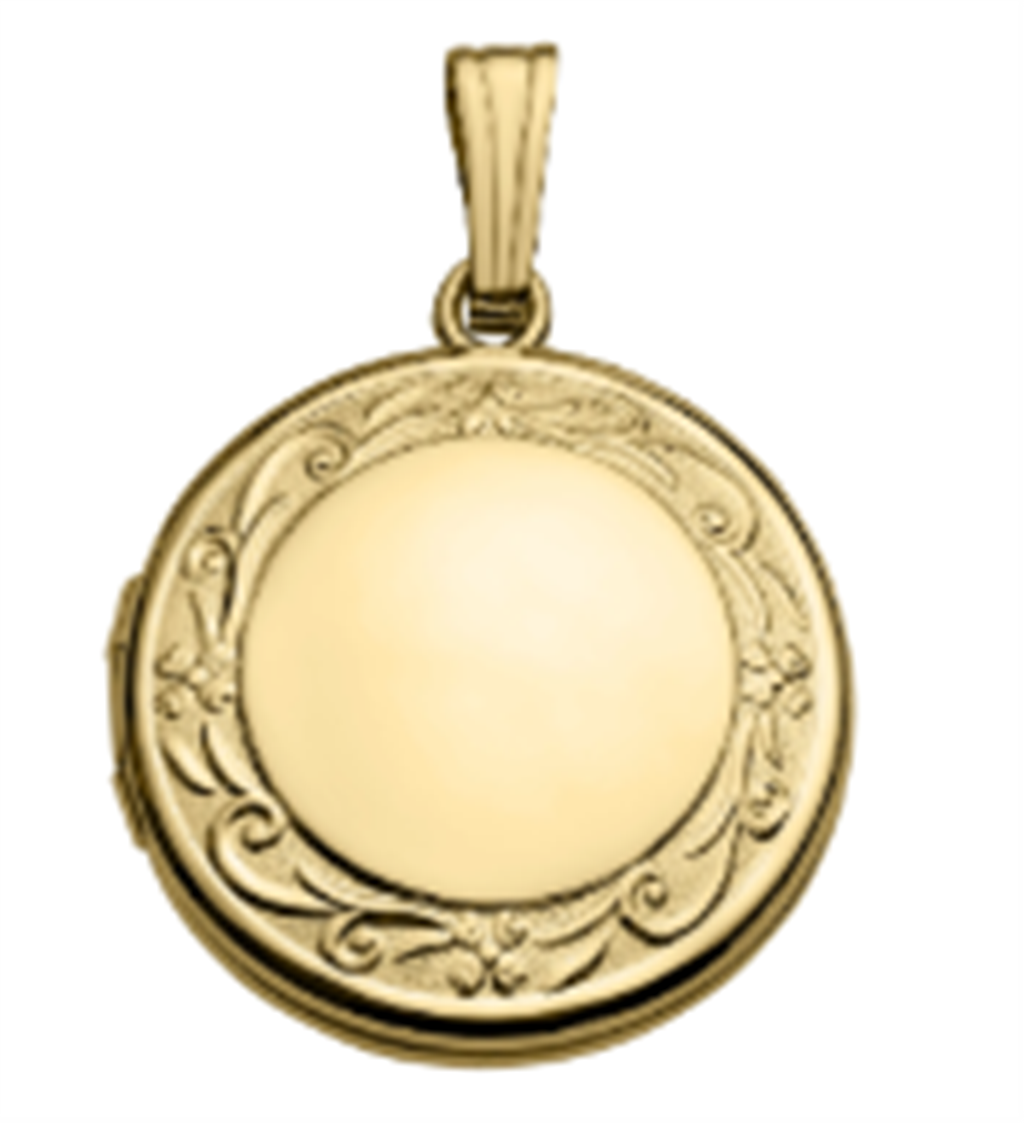 14K Gold Filled Round Locket