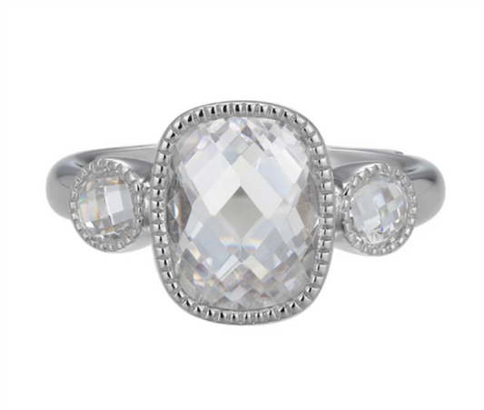 ELLE Vintage-Inspired Cubic Zirconia Ring