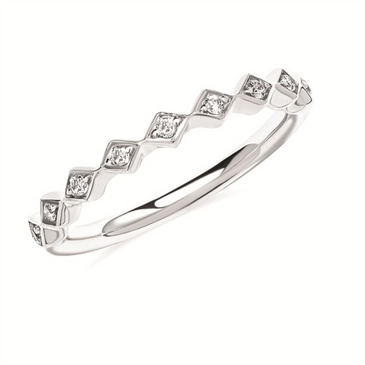 1/10 Ctw. Diamond Stackable Ring in Sterling Silver