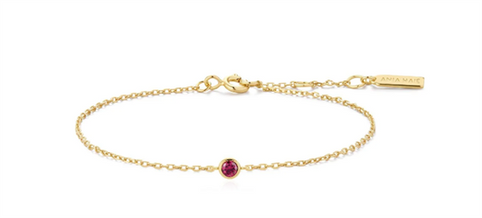 Ania Haie Gold Crimson Solitaire Bracelet