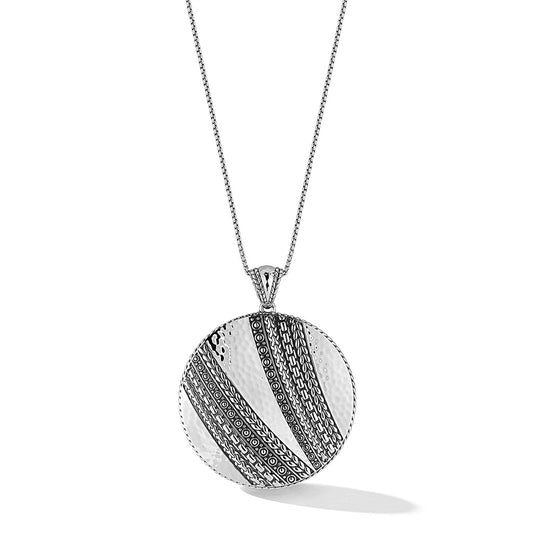 JAI Sterling Silver Master Artisan Disk Pendant Ne | Silver Necklaces