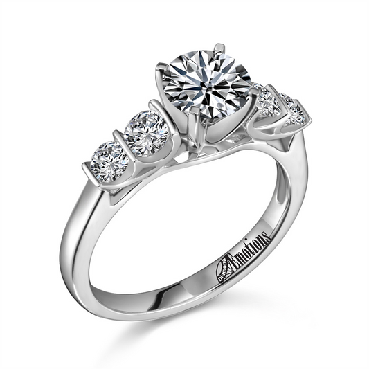 Classic Ring Semi-Mount with .65Ct Tiered Diamonds