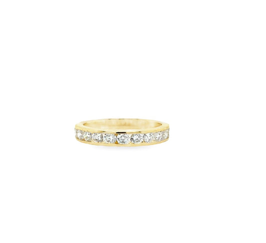 Lab-Grown Diamond Channel Set Band – 14K Yellow Gold
