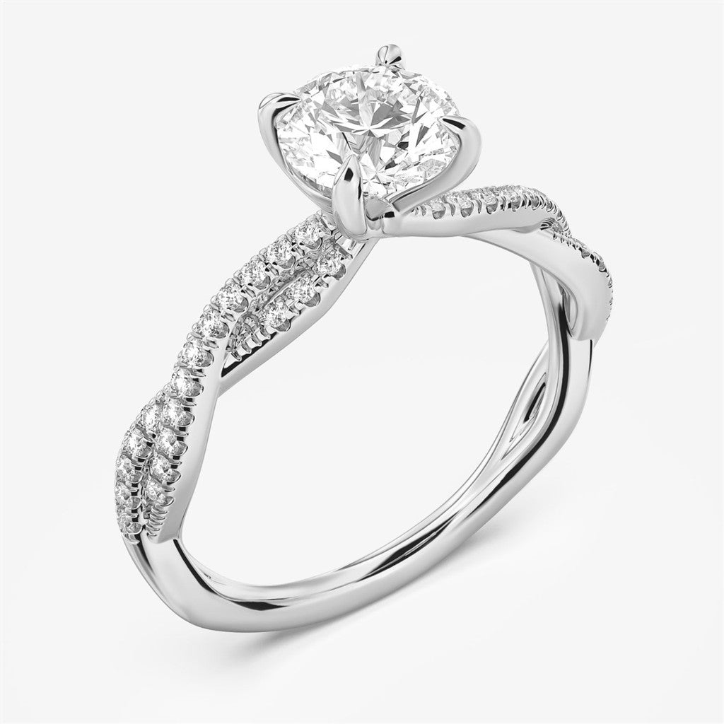 Tight Twist Diamond Engagement Ring Semi-Mount