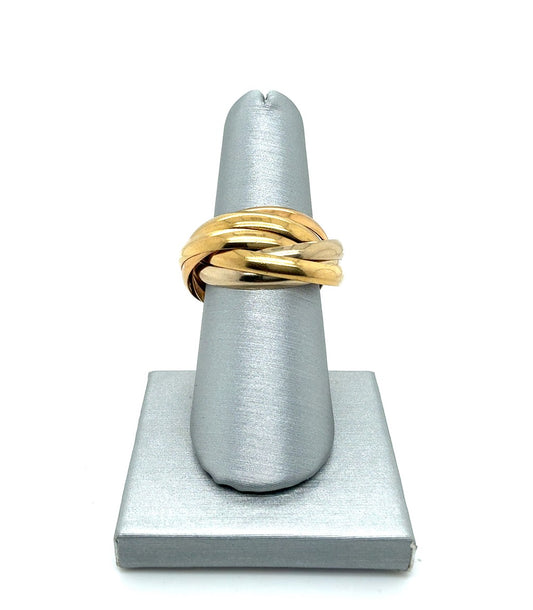 Estate 18K Yellow Gold Interlaced Ring