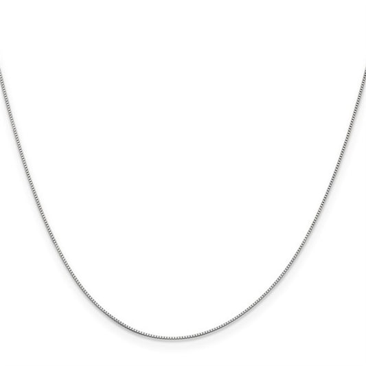 Elegant 14KWG 18" Baby Box Chain  Parker Jewelers Carlisle, PA