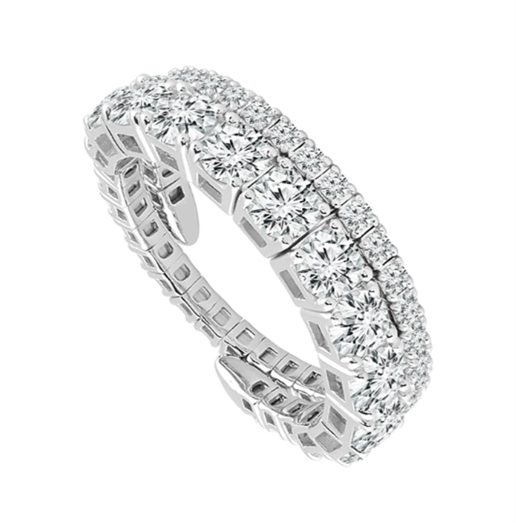 14K White Gold 2CTW Diamond Eternity Flexie Band