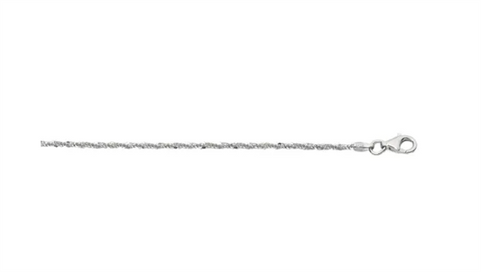 Sterling Silver 18" Sparkle Chain with Lobster Clasp