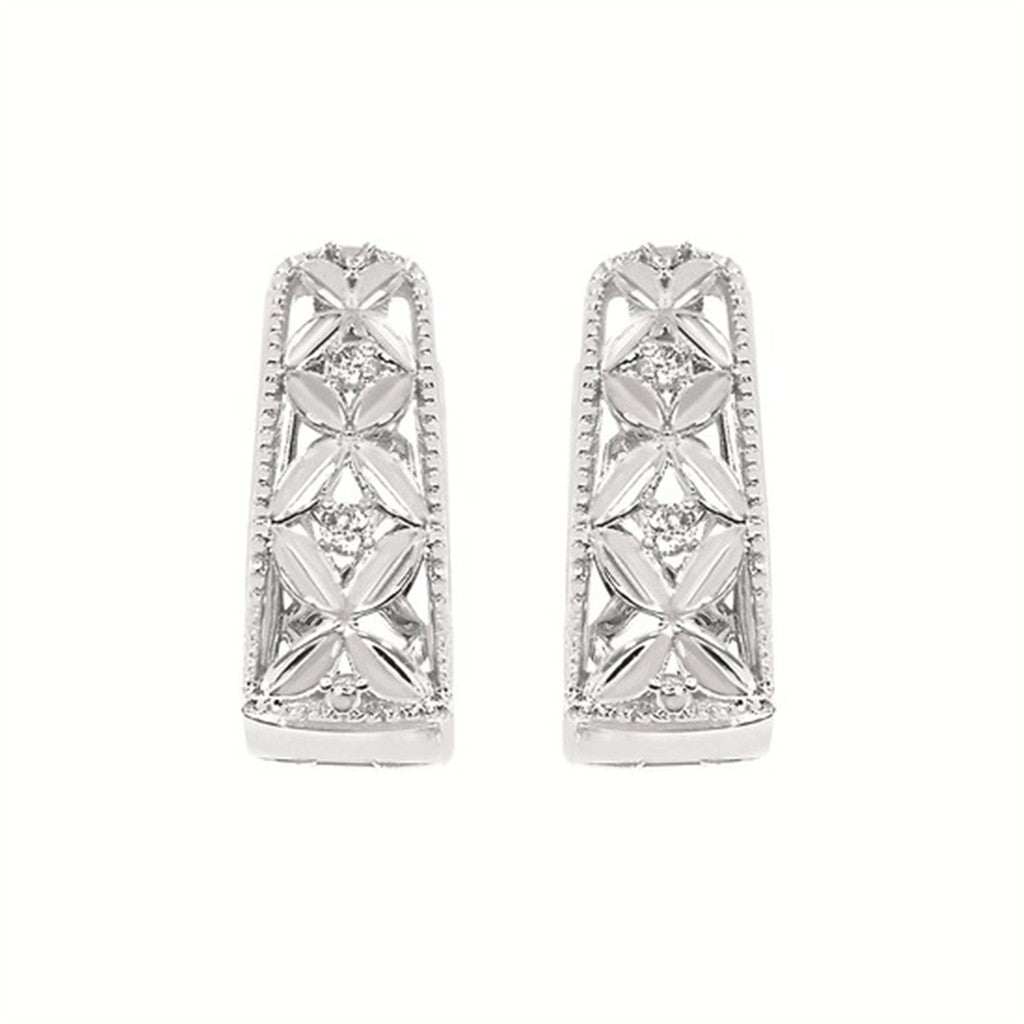 SS .04CTW Diamond Hoop Earrings – Timeless Shine