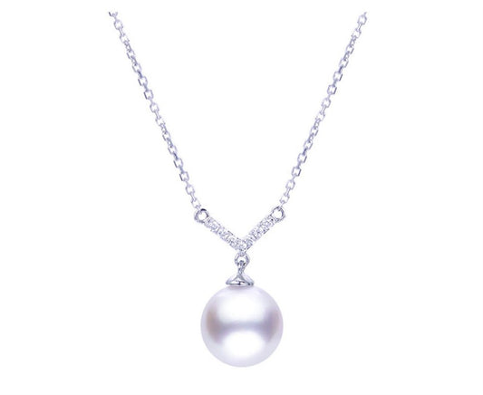 14KT White Gold Akoya Pearl Necklace