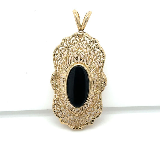 14KY ONYX PENDANT