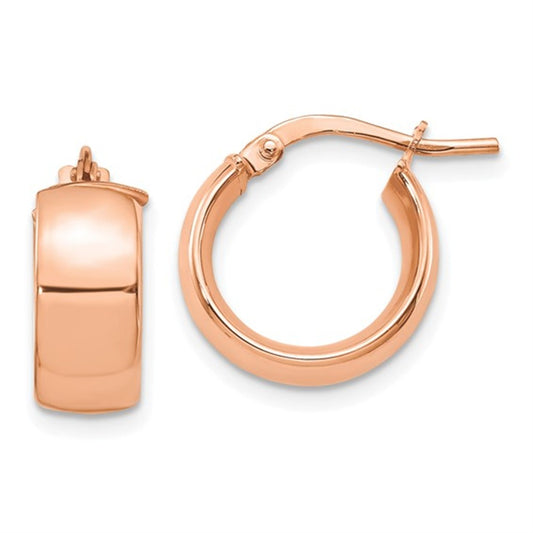 14KRG 6MM  HOOP EARRING