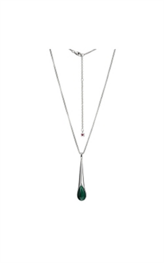 ELLE Ethereal Drops Black Agate Pendant Necklace