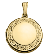 14K Gold Filled Round Locket