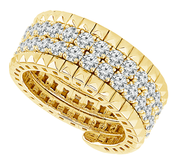 14K Two-Tone Gold 2.5CTW Diamond Flexie Ring