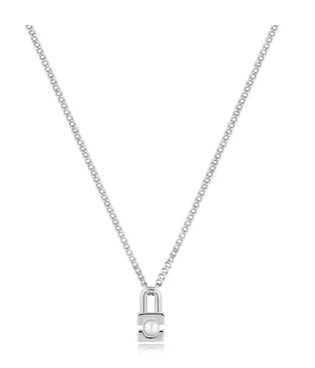Ania Haie SS Padlock Pearl Necklace – Modern Sophistication