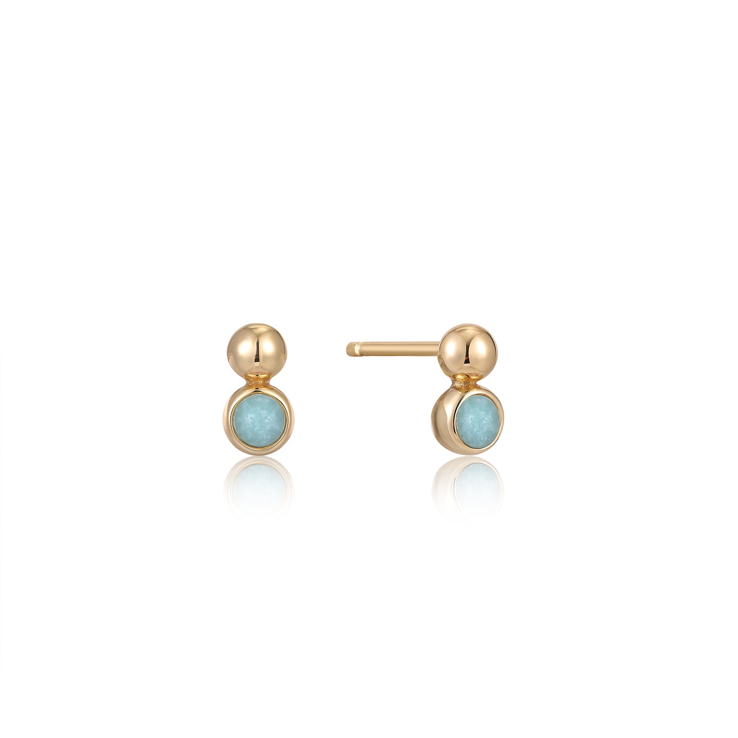 Elegant Ania Haie Orb Amazonite Stud Earrings