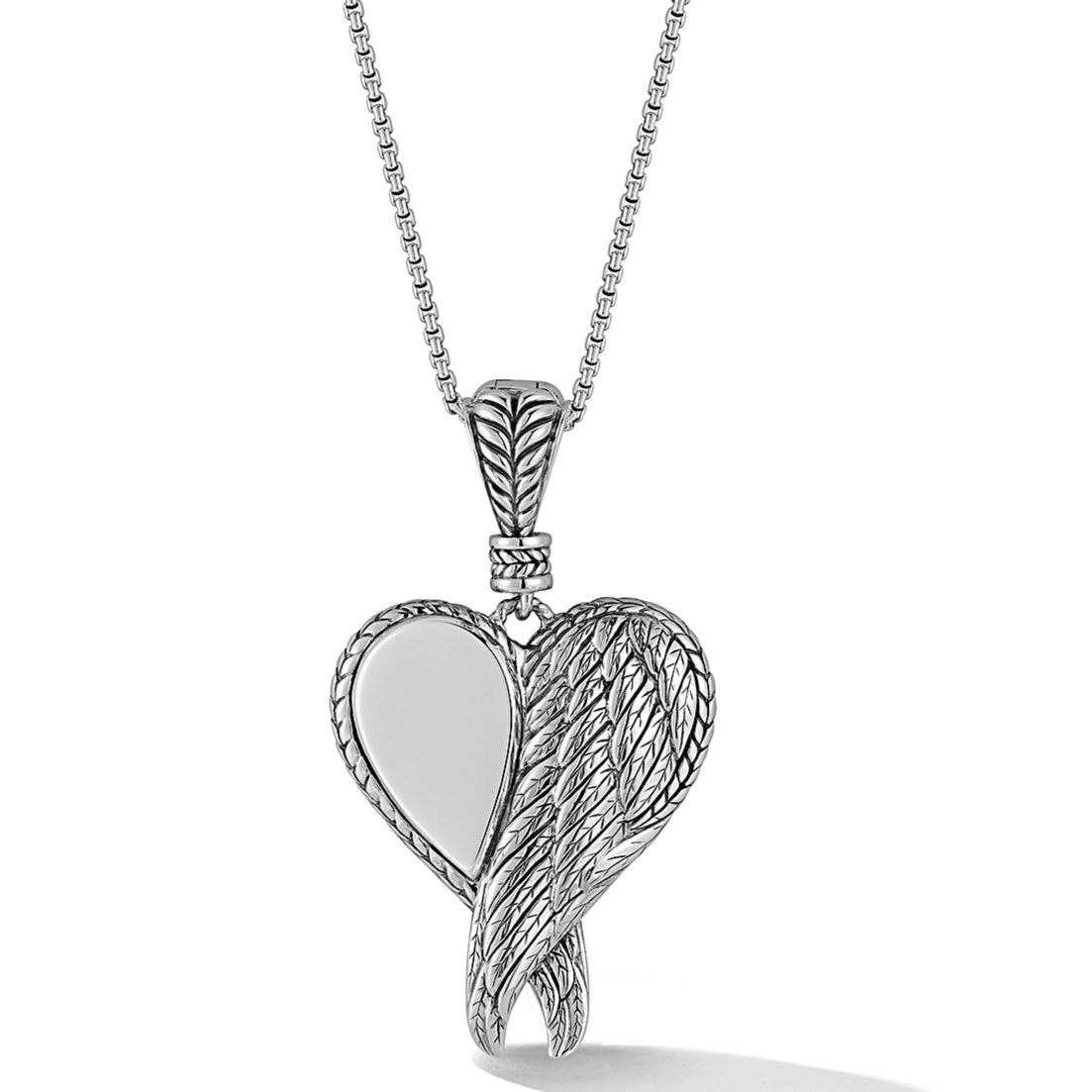 JAI Sterling Silver Reversible Wings Of Love Penda | Silver Necklaces