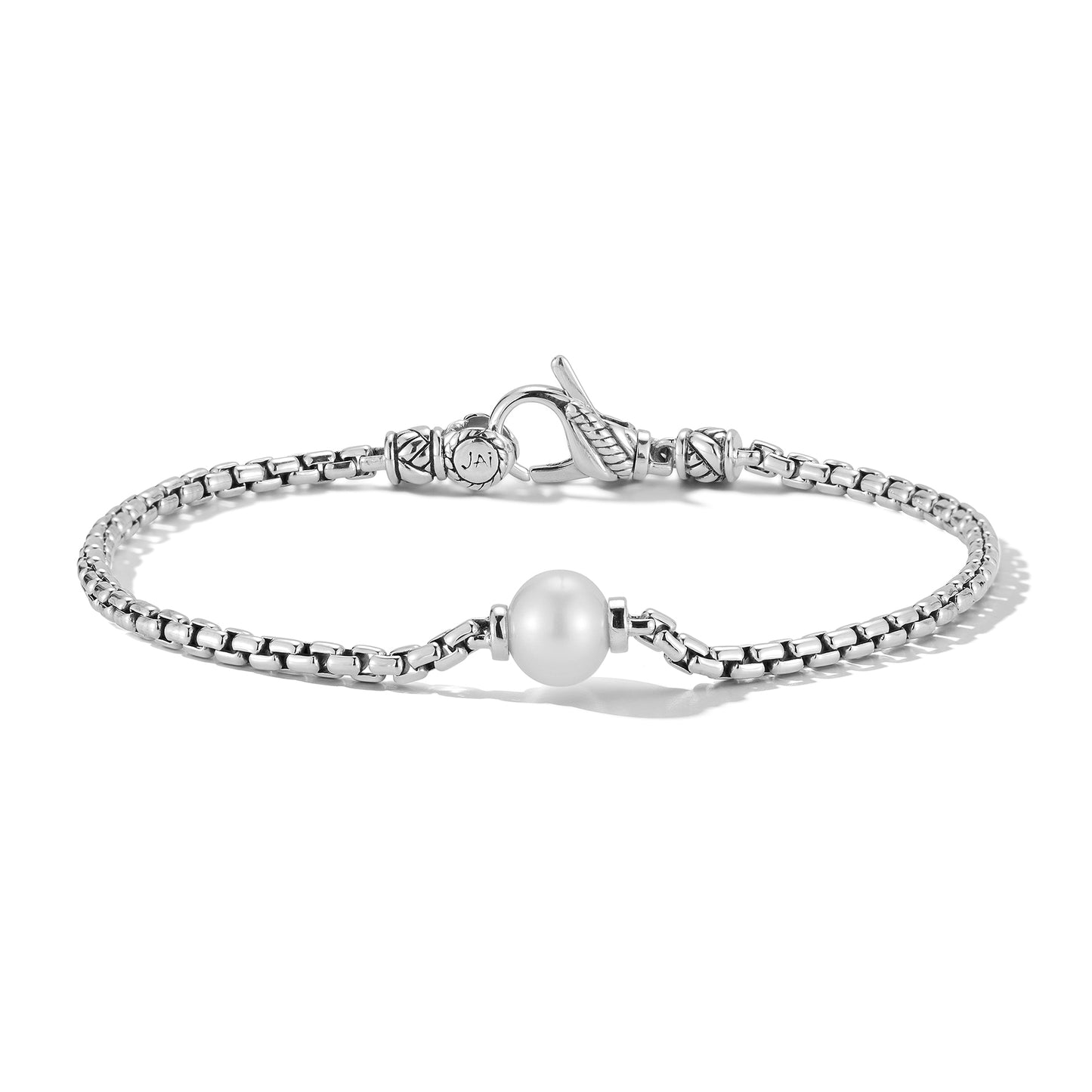 JAI Sterling Silver Cultured Freshwater Pearl Brac | Silver Bracelets