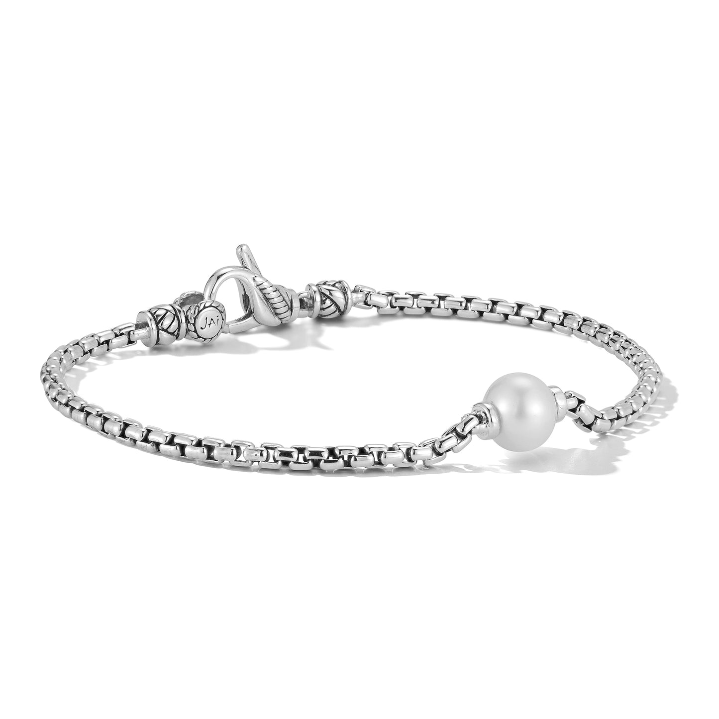 JAI Sterling Silver Cultured Freshwater Pearl Brac | Silver Bracelets