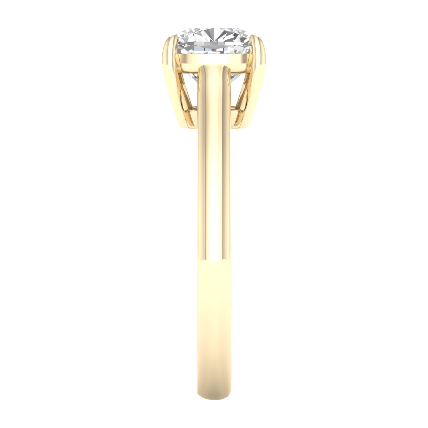 LGD 2.03CTW 14K Yellow Gold Cushion-Cut Solitaire Engagement Ring